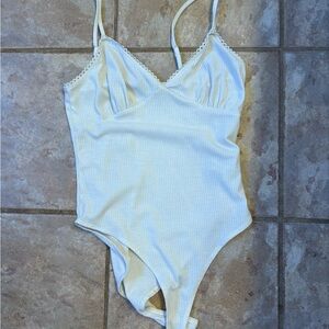 Forever 21 Light Cream Ribbed Top